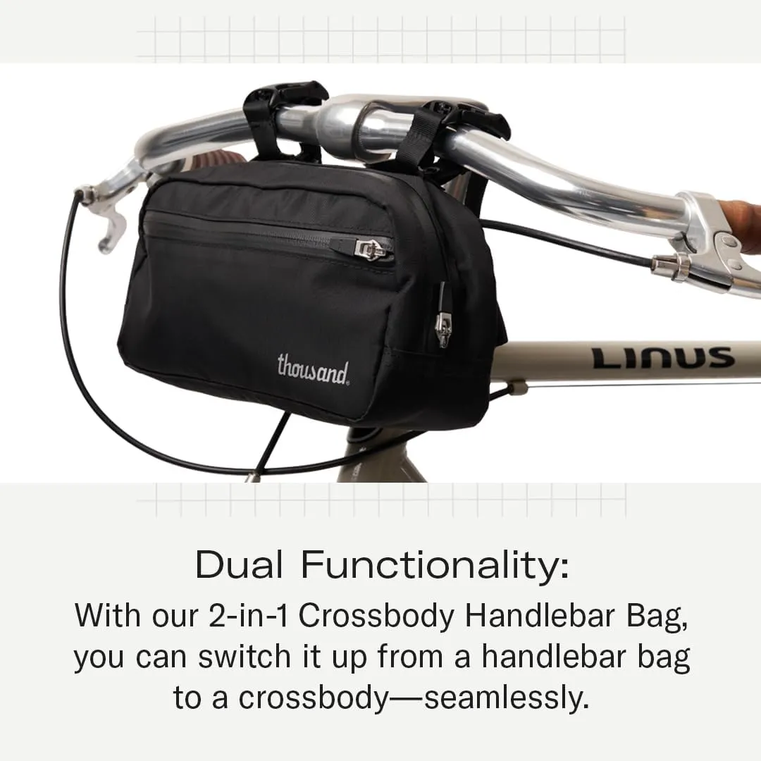 Thousand Crossbody Handlebar Bag, Black