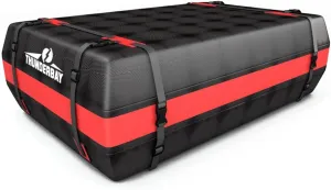 THUNDERBAY Car Roof Bag, Rooftop top Cargo Carrier Bag 20 Cubic feet Waterproof for All Cars with/Without Rack, Includes Storage Bag, Anti-Slip Mat, 6 Reinforced Straps, Luggage Lock