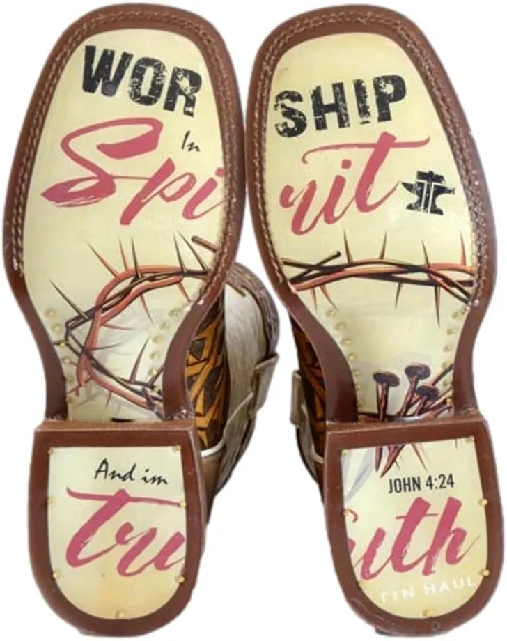 Tin Haul Western Boots Mens Cross Thorns Tan 14-020-0077-0520 TA