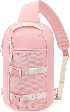 TINYAT Crossbody Sling Backpack for Women Men Large Sling Bag Lightweight Hiking Daypack Chest Bag Anti-Theft Shoulder Bag