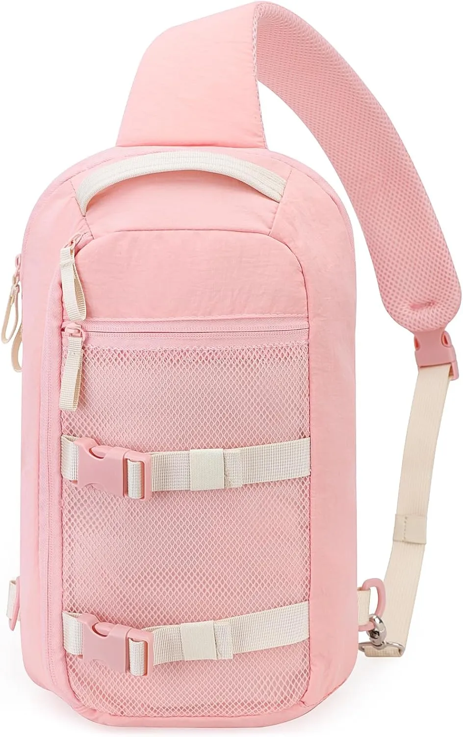 TINYAT Crossbody Sling Backpack for Women Men Large Sling Bag Lightweight Hiking Daypack Chest Bag Anti-Theft Shoulder Bag