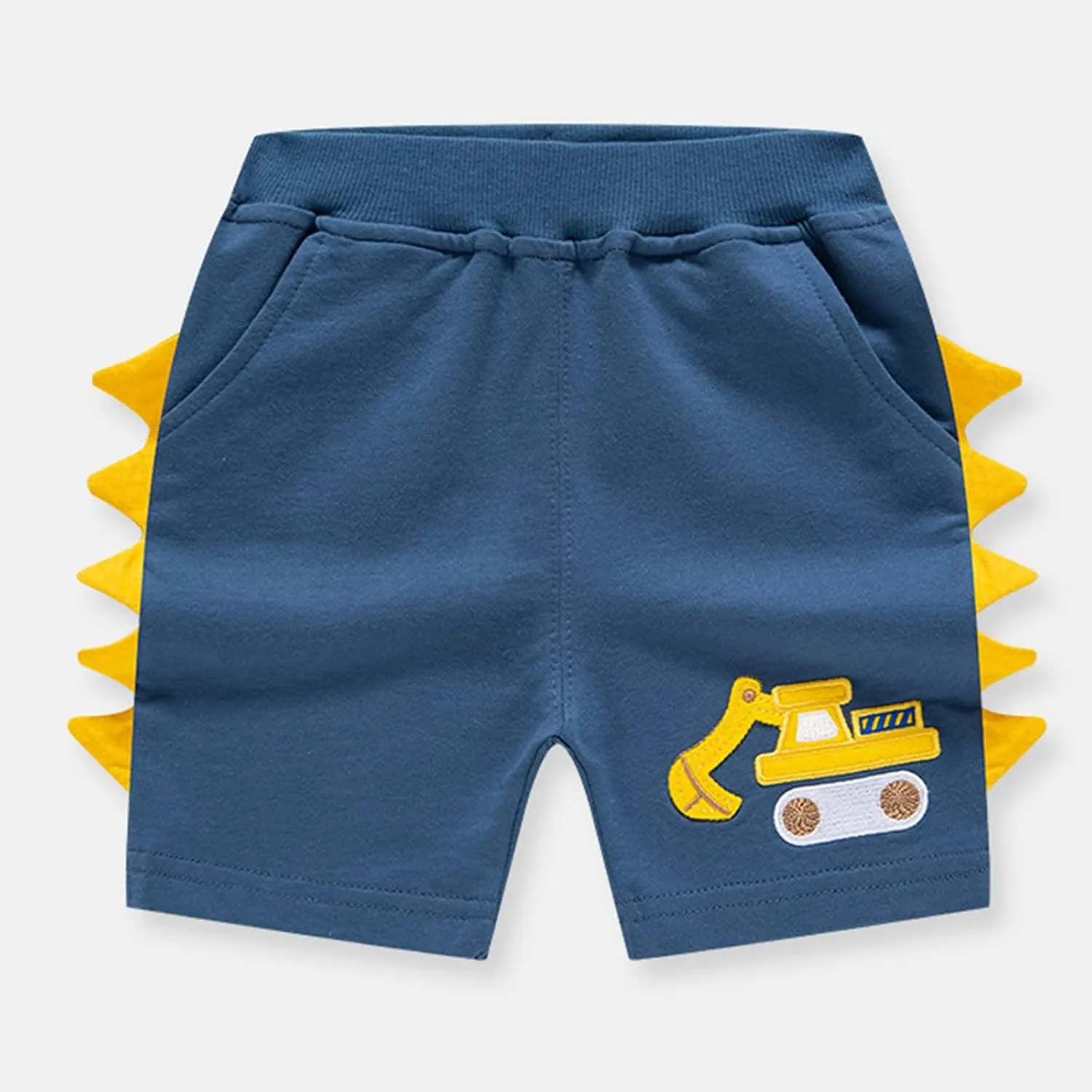 Toddler Shorts Truck Embroidery Sweat Pants Elastic Waist Beach Pants Boys Summer Casual Jogger Shorts