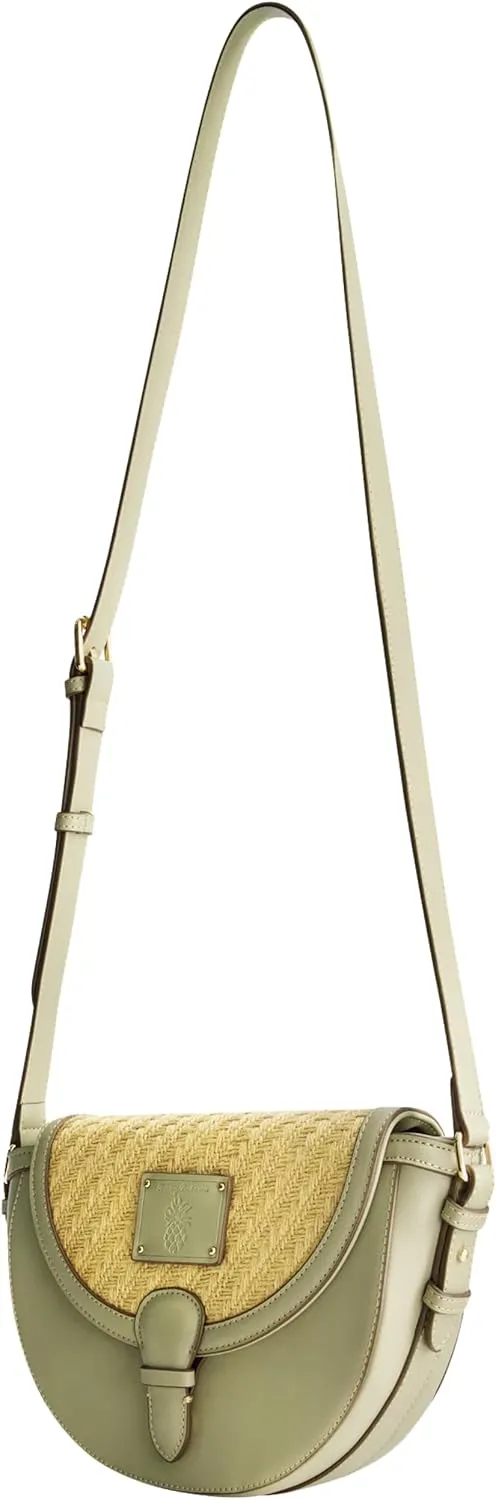 Tommy Bahama Crossbody Bag, Women's Mini Handbag, Woven Design and Adjustable Shoulder Strap, Sage