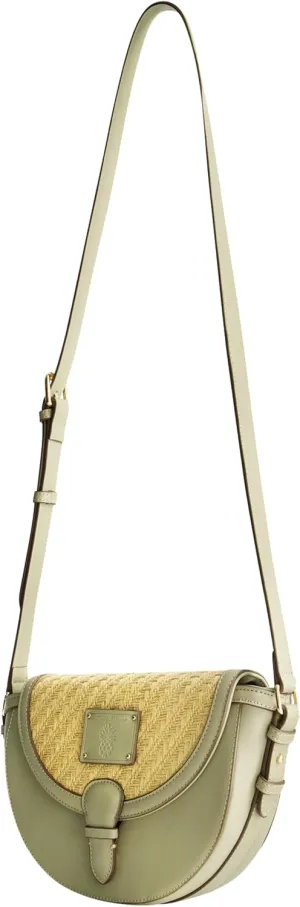 Tommy Bahama Crossbody Bag, Women's Mini Handbag, Woven Design and Adjustable Shoulder Strap, Sage
