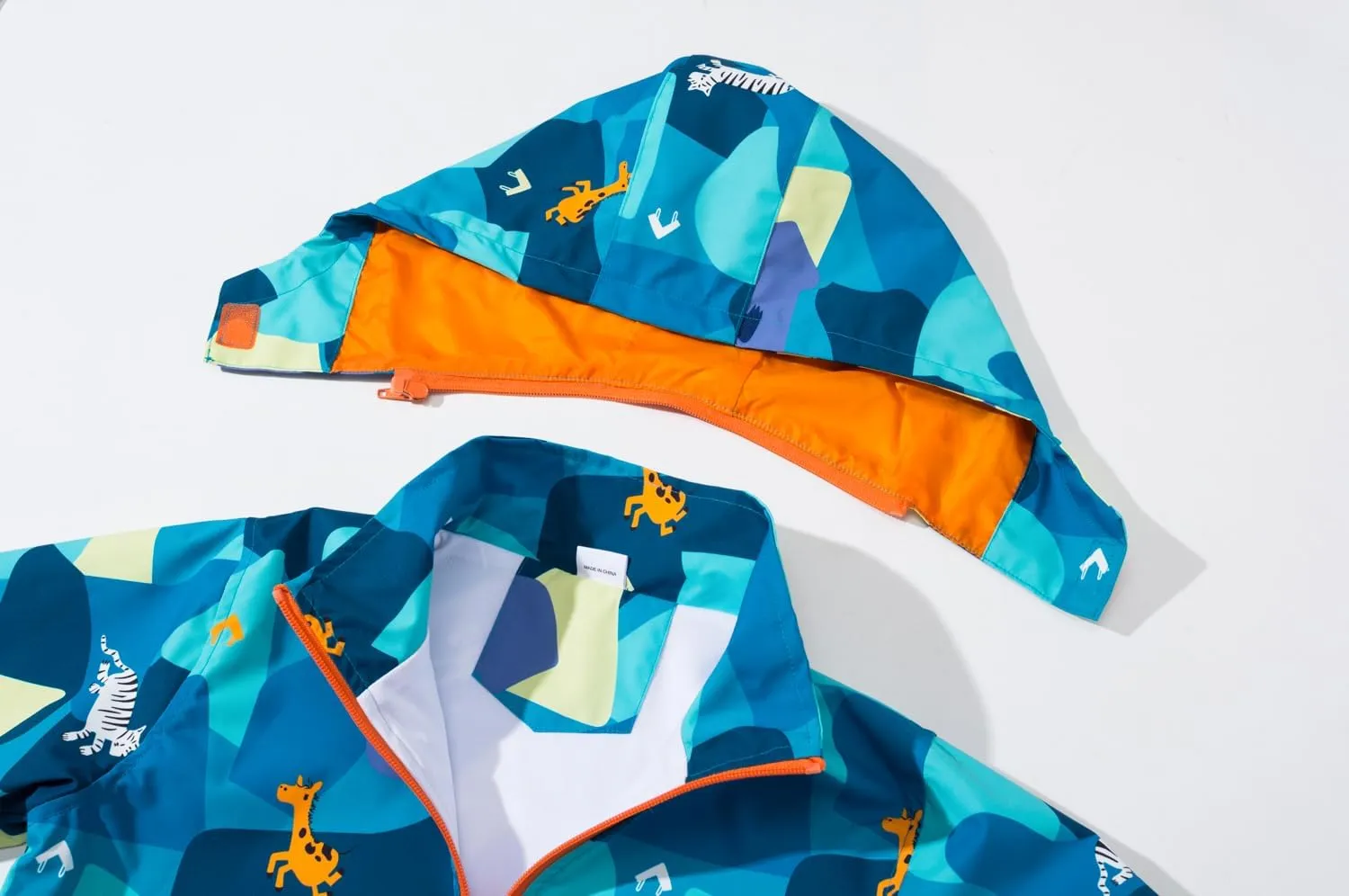 TOP&SKY KIDS Boys Dinosaur Rain Jacket Lightweight Waterproof Raincoats Windbreakers for Kids