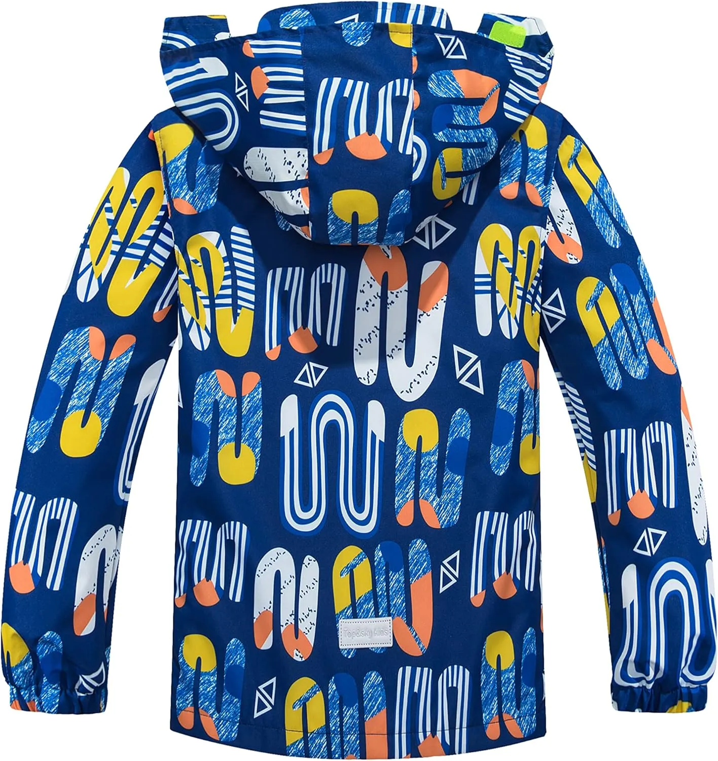 TOP&SKY KIDS Boys Dinosaur Rain Jacket Lightweight Waterproof Raincoats Windbreakers for Kids