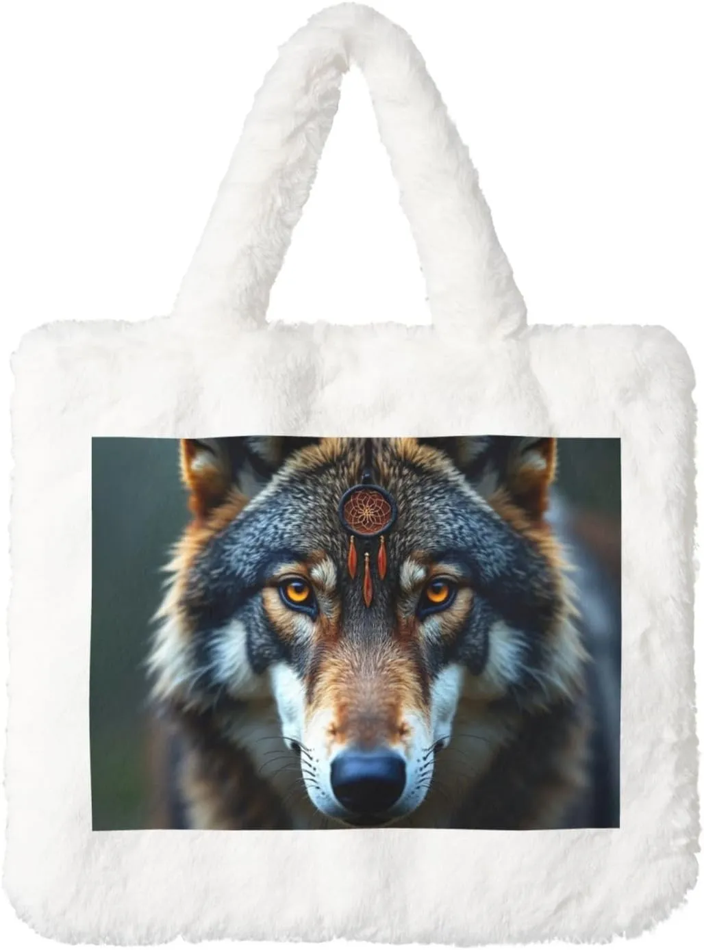 Tote Bag Shoulder Bag Flannel Faux Fur Tote Bag Handbag Fuzzy Bag White Tote Bag Purse