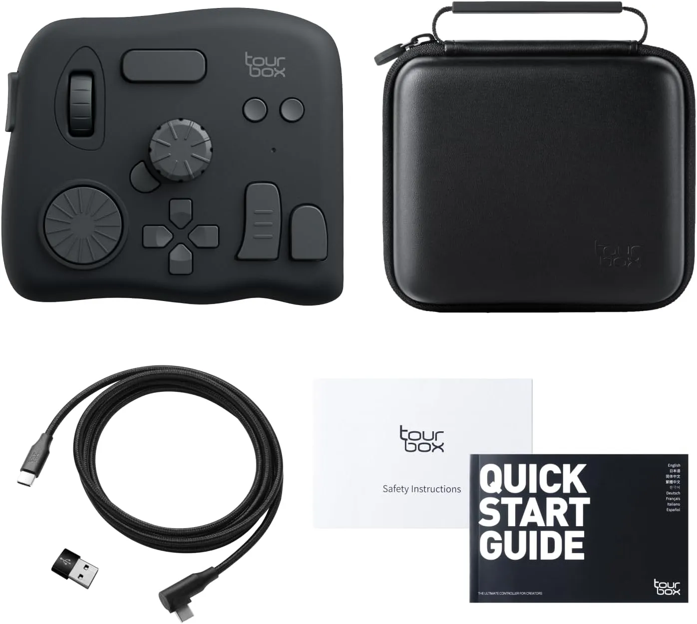 TourBox NEO - Custom Controller for Photo Video Editing, Color Grading, Ilustration, MacOS/Windows, Photoshop Lightroom Davinci Resolve After Effects Premiere FCPX Programmable Keyboard Bundle