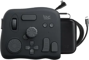 TourBox NEO - Custom Controller for Photo Video Editing, Color Grading, Ilustration, MacOS/Windows, Photoshop Lightroom Davinci Resolve After Effects Premiere FCPX Programmable Keyboard Bundle