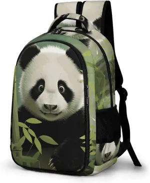 Travel Backpack for Men Women Casual Daypack Curious Pandas Laptop Backpack Computer Bag Lightweight Shoulder Bag