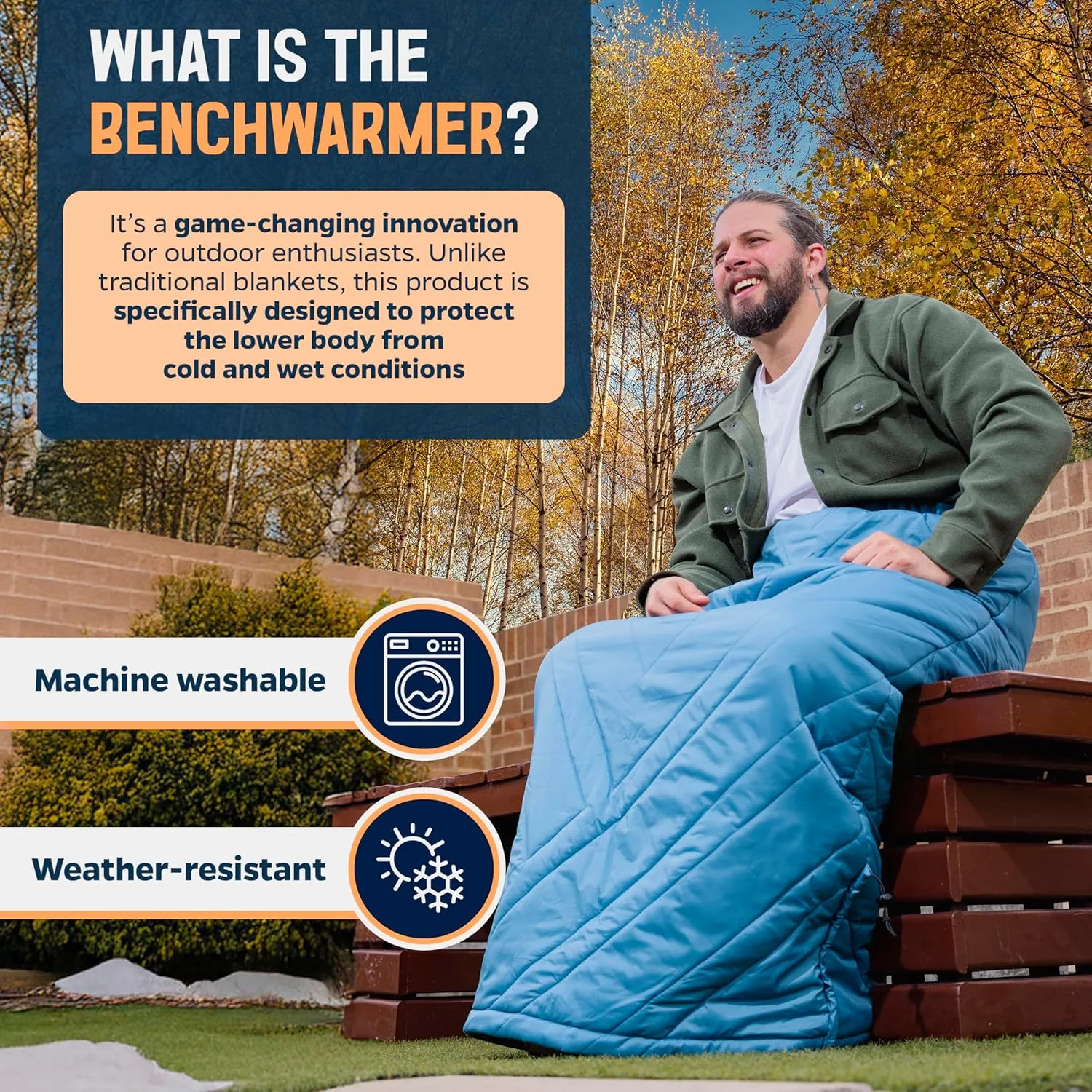 TREK & FIELD Outdoor Blanket - Wind & Water-Resistant, 54” Large Stadium Blanket for The Lower Body, Perfect for Sports, Outdoor Events, Camping & Travel, Soft & Warm Polyester (L/XL)
