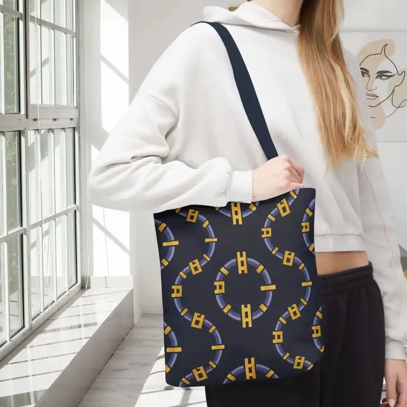 Trendy Fashion Block Chain Pattern Tote Bag