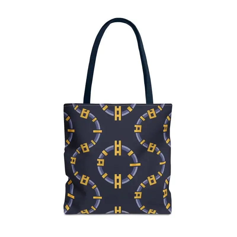 Trendy Fashion Block Chain Pattern Tote Bag