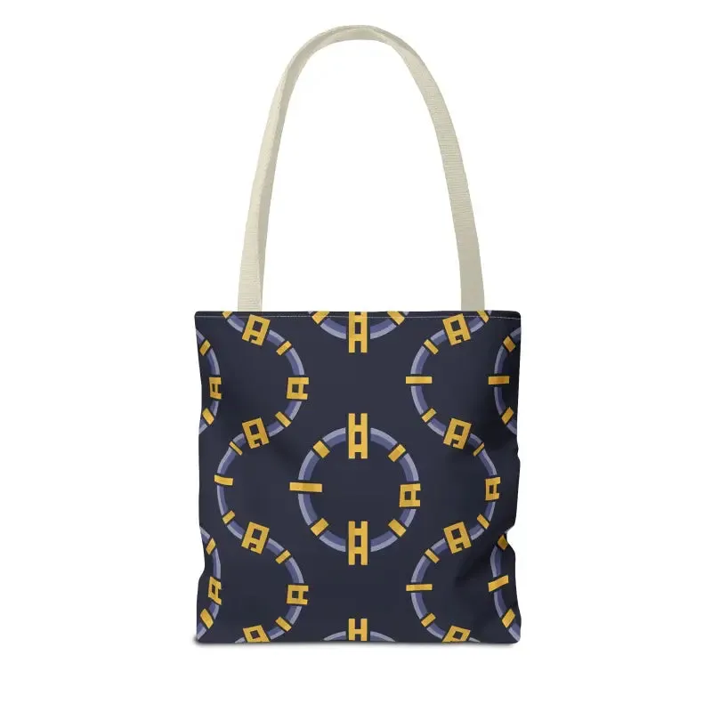 Trendy Fashion Block Chain Pattern Tote Bag