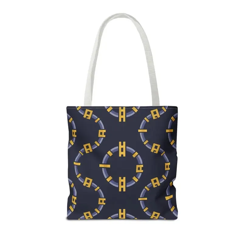 Trendy Fashion Block Chain Pattern Tote Bag