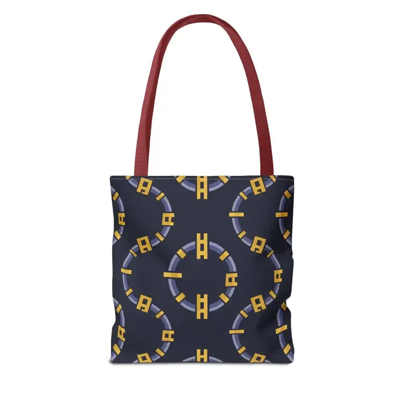 Trendy Fashion Block Chain Pattern Tote Bag