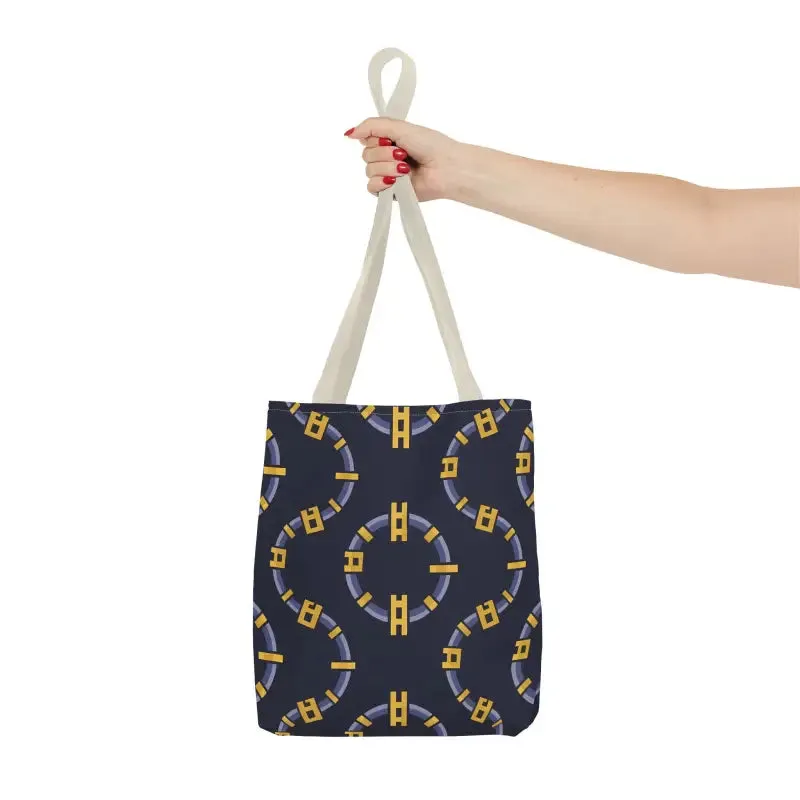 Trendy Fashion Block Chain Pattern Tote Bag
