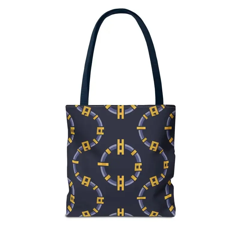 Trendy Fashion Block Chain Pattern Tote Bag