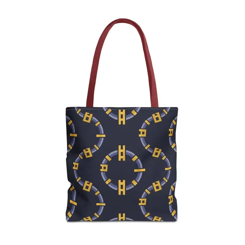 Trendy Fashion Block Chain Pattern Tote Bag