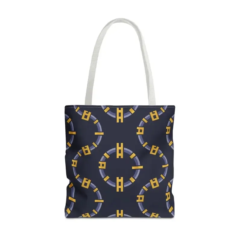 Trendy Fashion Block Chain Pattern Tote Bag