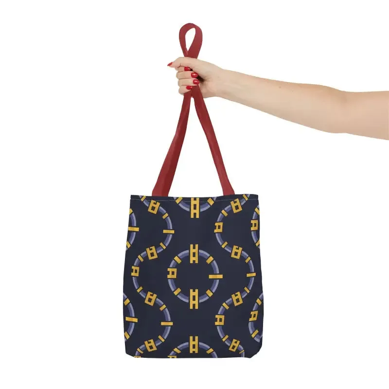 Trendy Fashion Block Chain Pattern Tote Bag