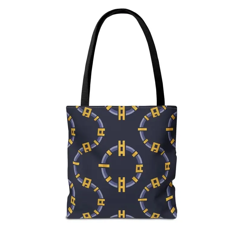 Trendy Fashion Block Chain Pattern Tote Bag