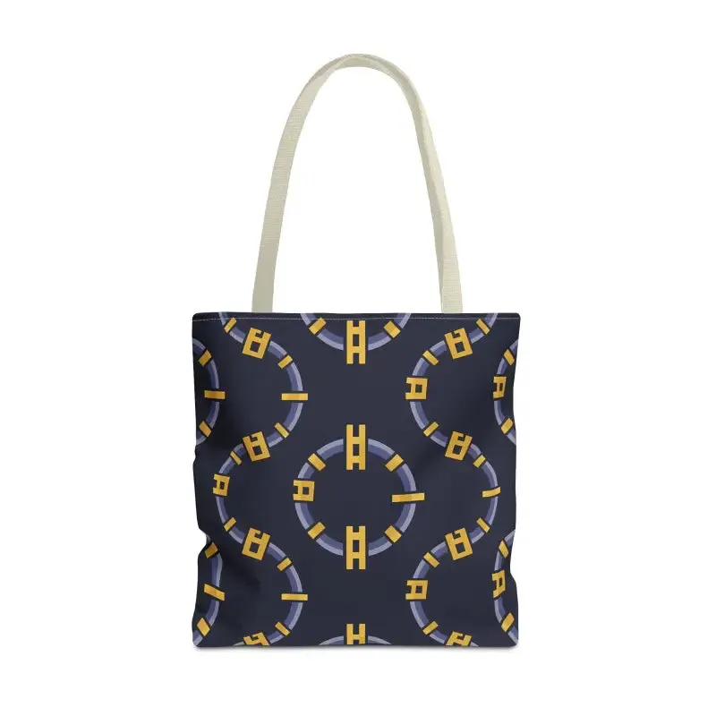 Trendy Fashion Block Chain Pattern Tote Bag
