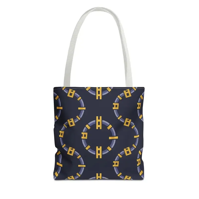 Trendy Fashion Block Chain Pattern Tote Bag
