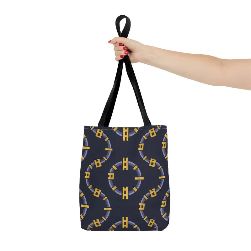 Trendy Fashion Block Chain Pattern Tote Bag