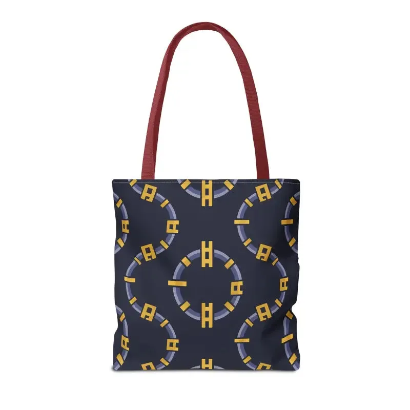 Trendy Fashion Block Chain Pattern Tote Bag