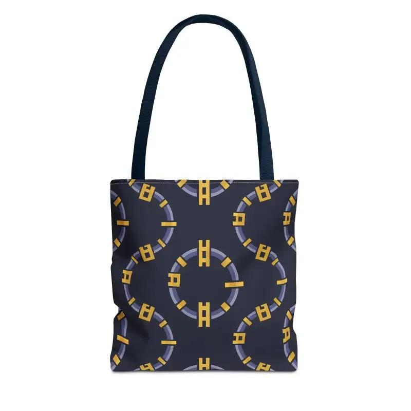 Trendy Fashion Block Chain Pattern Tote Bag