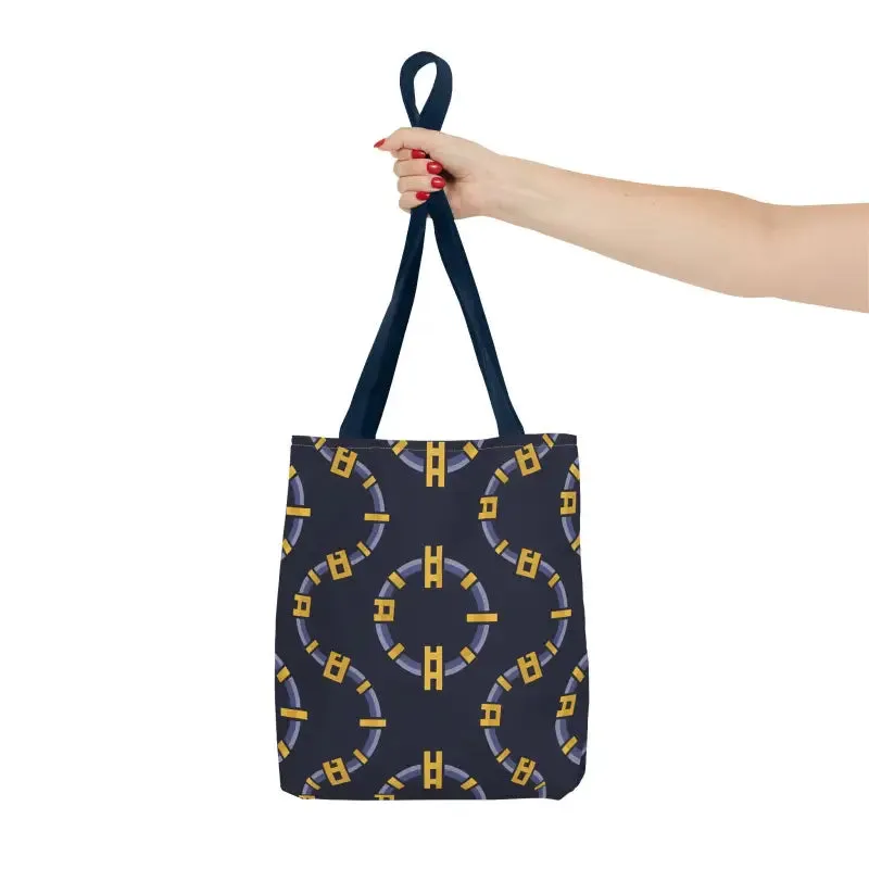 Trendy Fashion Block Chain Pattern Tote Bag