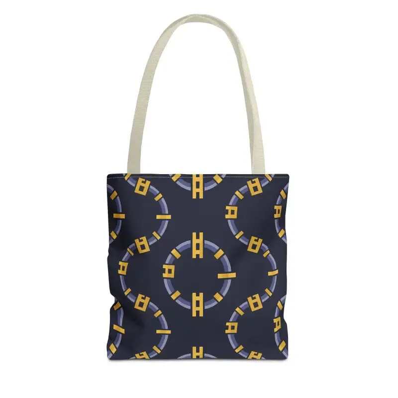 Trendy Fashion Block Chain Pattern Tote Bag