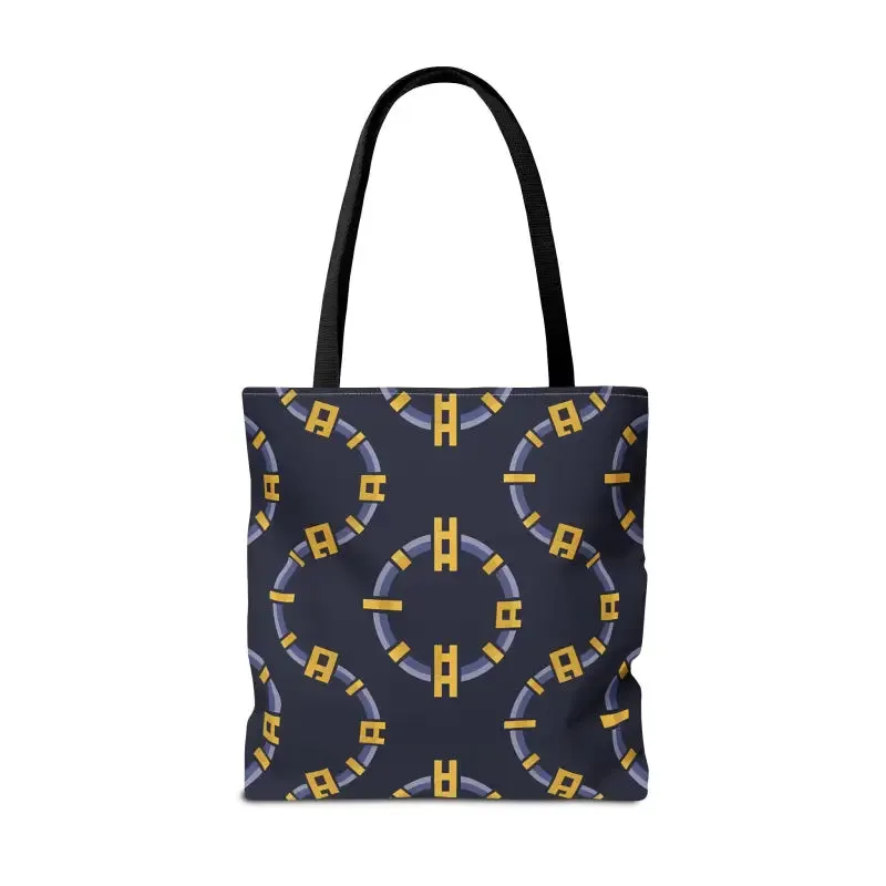 Trendy Fashion Block Chain Pattern Tote Bag