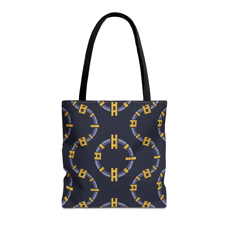 Trendy Fashion Block Chain Pattern Tote Bag