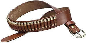 TRIPLE K 10021 100 Heavy Saddle Leather Pistol Cartridge Belt, Walnut Oil