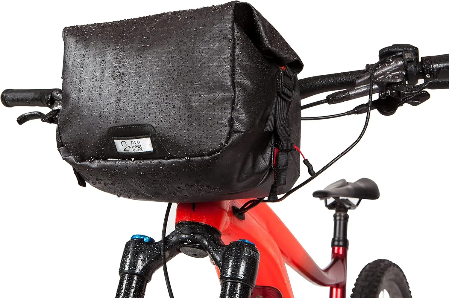 Two Wheel Gear - ALPHA Handlebar Bag (6 Litre) - Integrates with Joey T3 Smartbag Console (Sold Separately) - Weatherproof Messenger Bike Bag, Roll Top and Tech Pocket, Recycled Materials, Black