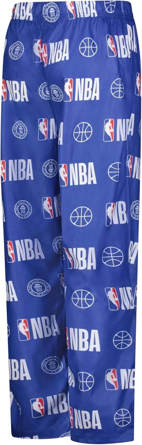 Ultra Game Adult’s NBA Official Sleepwear Pajama Pants Flannel Loungewear with Logo