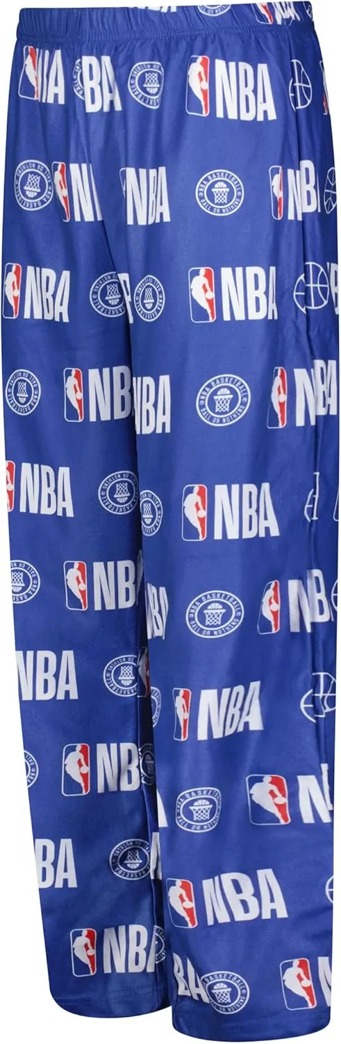 Ultra Game Adult’s NBA Official Sleepwear Pajama Pants Flannel Loungewear with Logo
