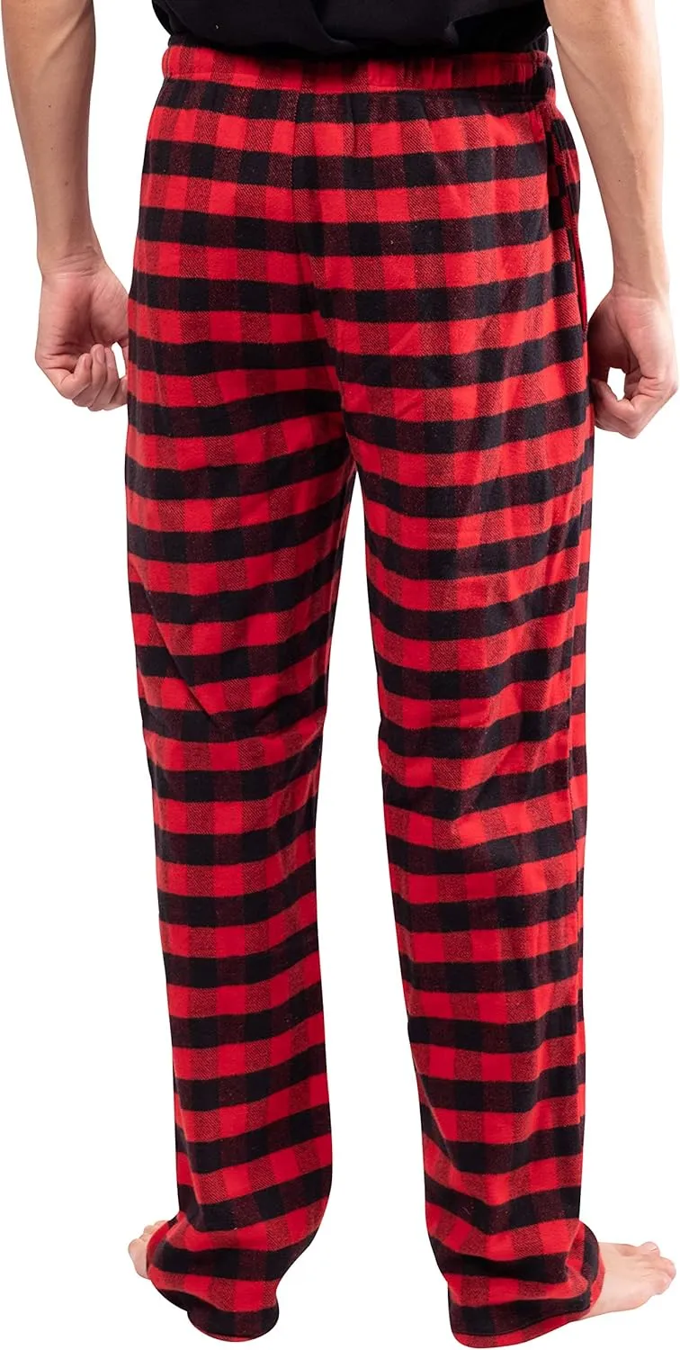 Ultra Game Men's NBA Official Sleepwear Super Soft Flannel Pajama Loungewear Pants
