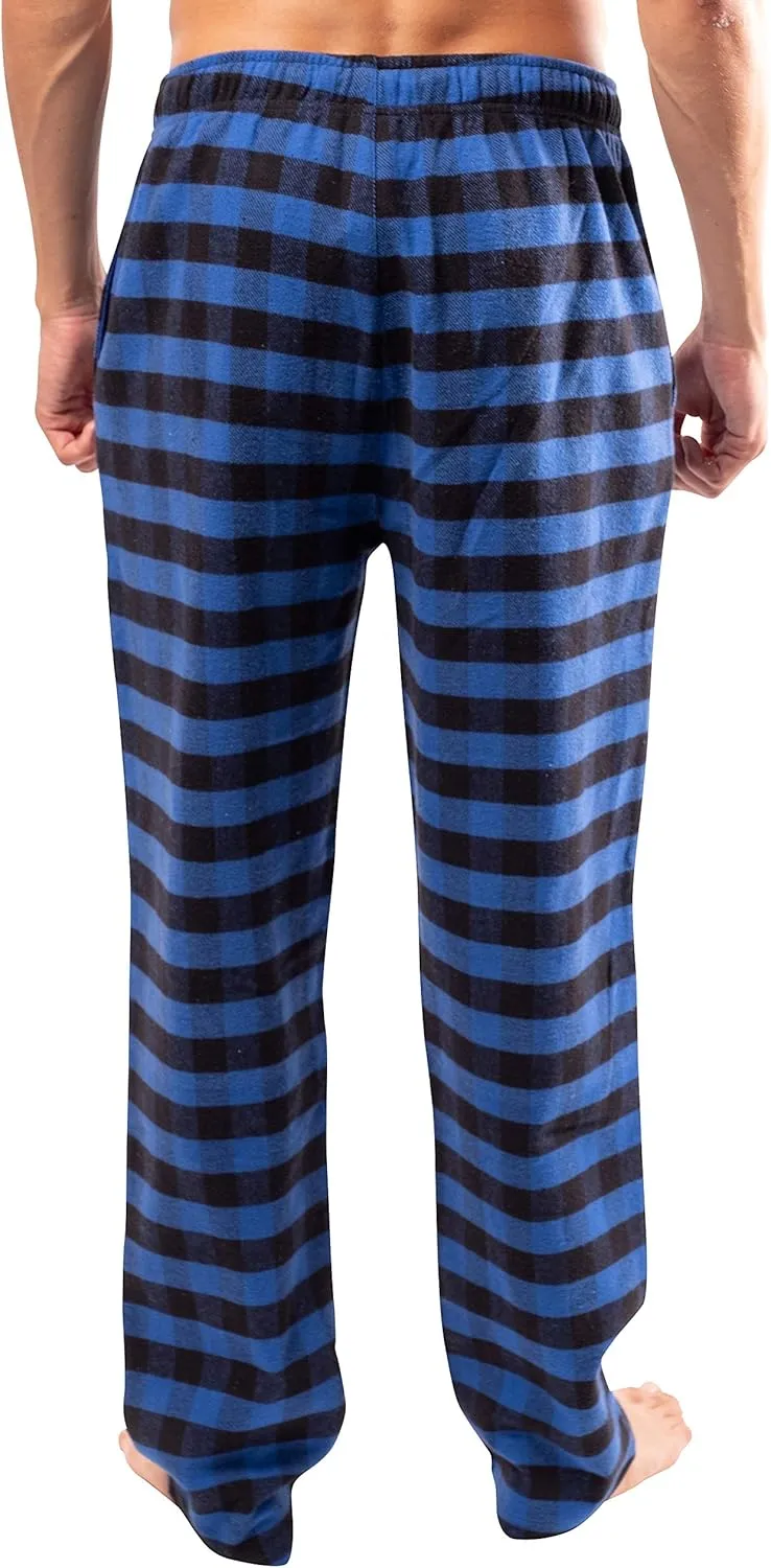 Ultra Game Men's NBA Official Sleepwear Super Soft Flannel Pajama Loungewear Pants