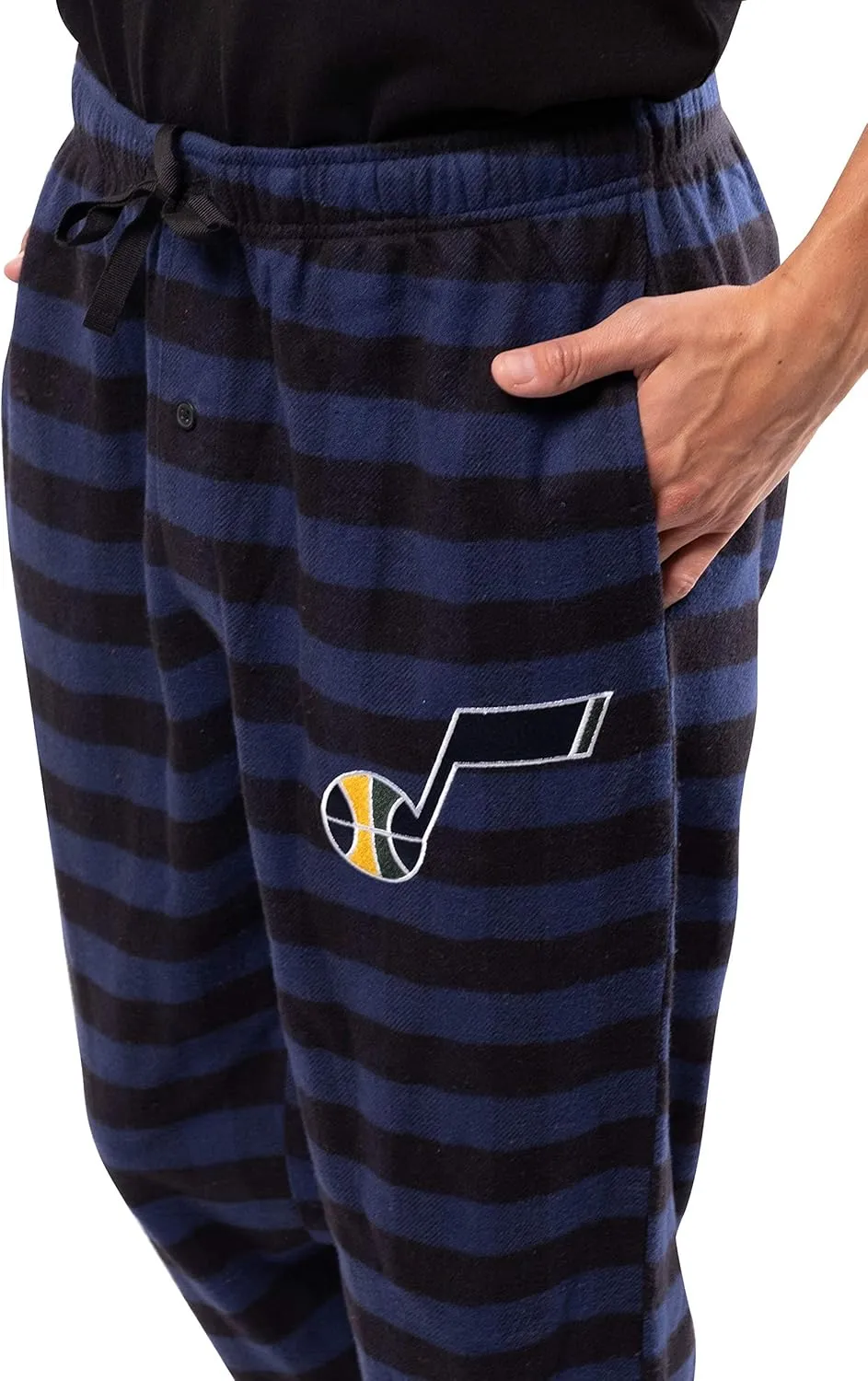 Ultra Game Men's NBA Official Sleepwear Super Soft Flannel Pajama Loungewear Pants