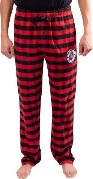 Ultra Game Men's NBA Official Sleepwear Super Soft Flannel Pajama Loungewear Pants