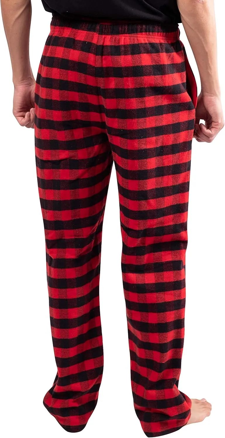 Ultra Game Men's NBA Official Sleepwear Super Soft Flannel Pajama Loungewear Pants