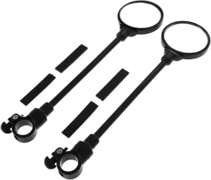 Universal Bike Motorcycle Rear Mirrors Handlebar Mounts Electric Scooter Accessories 1 Pair High Definition Reflective Surface