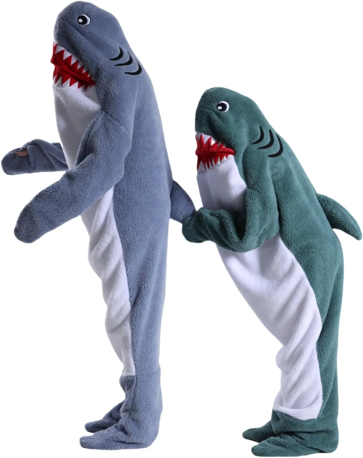 Unsex Adult Kid Ocean Hoodie Wearable Blanket Onesie Costume Soft Cozy Flannel Animals Sleeping Bag Pajamas