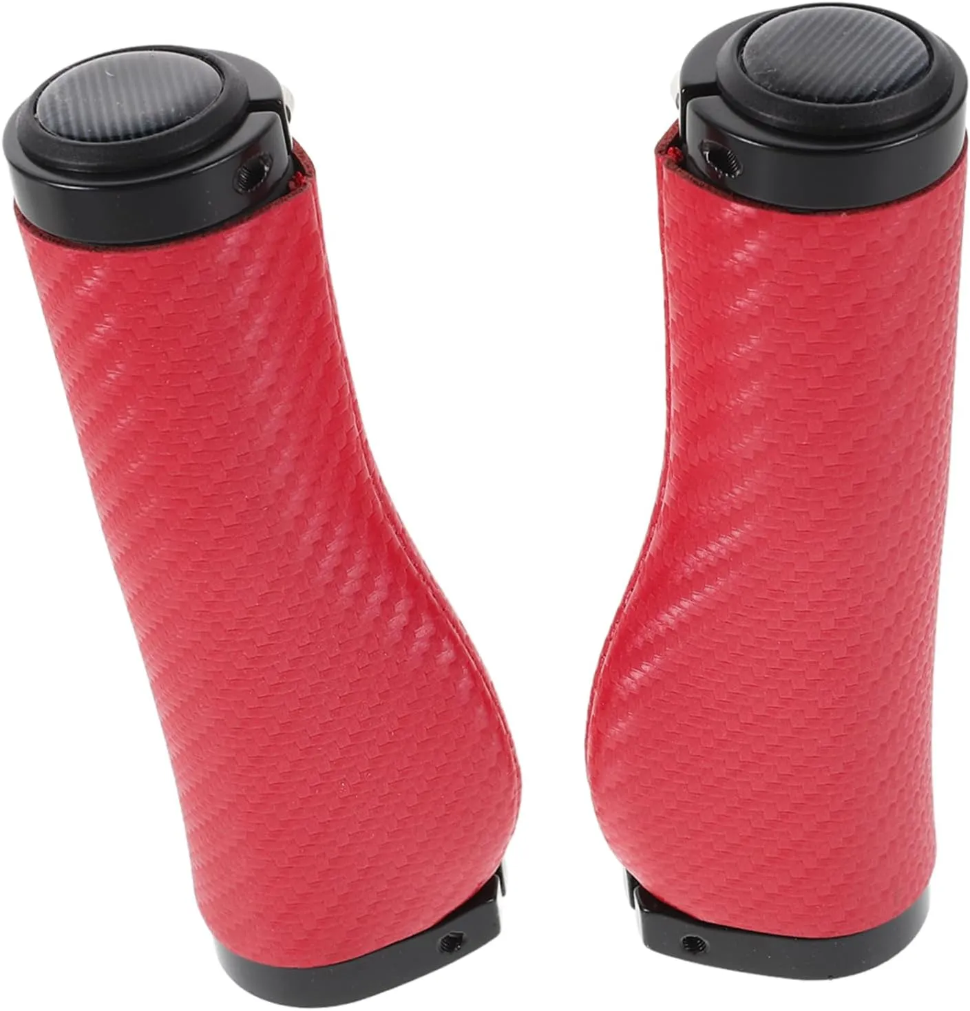 UPKOCH 1 Pair Ergonomic PU Leather Bike Grips Non Slip Hand Stitched Handlebar Covers for Mountain Biking Durable Shock Absorbing Grips for Enhanced Control and Comfort