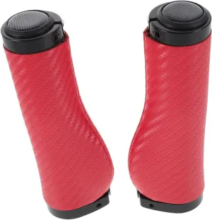 UPKOCH 1 Pair Ergonomic PU Leather Bike Grips Non Slip Hand Stitched Handlebar Covers for Mountain Biking Durable Shock Absorbing Grips for Enhanced Control and Comfort
