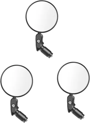 UPKOCH 3 Pcs Foldable Bike Rearview Mirror 360° Rotation for/road/leisure Bikes Handlebar