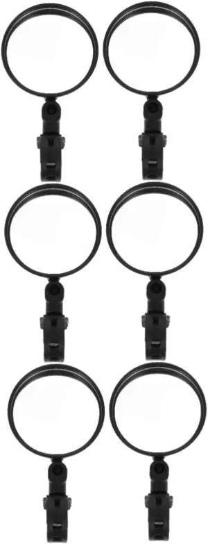 UPKOCH 3sets Scooter Accessories for Adults Reflective Rear View Mirror Acrylic Cycling Mirror No Tools Needed 2pcs*3